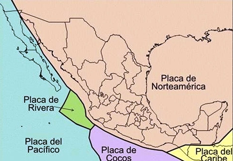 Placas tectónicas que afectan a México